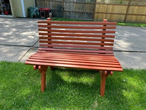 lot 326 image: Handmade Wooden Bench
