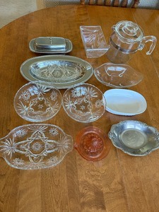 lot 64 image: Assortment of Glass, Crystal, Silver Dishes
