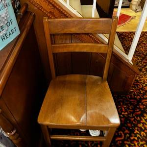 lot 233 image: Wooden Chair 13 X 15 X 28 Tall
