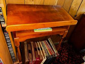 lot 202 image: Wooden Dictionary Table