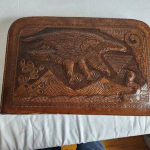 lot 113 image: Vintage Leather Briefcase