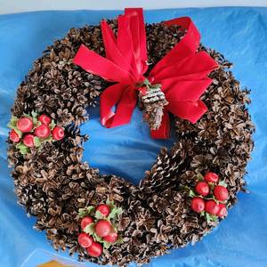 lot 138 image: 2 Vintage Christmas Wreaths