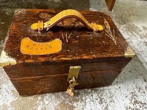 lot 293 image: Vintage Box Of Brass Hardware