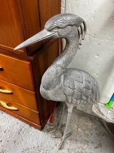lot 296 image: Metal Yard Bird Decor Measuring 35