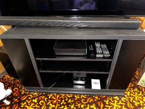 lot 224 image: Black TV Stand 35 X 18 X 22 Tall