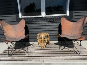 lot 61 image: Two Slingback Chairs