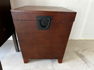 lot 3 image: Solid Wood StorageSide Table Measuring 20 X 20 X 24