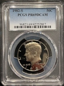 lot 110 image: 1982-S Kennedy Half Dollar Proof PCGS PR69 Deep Cameo