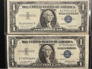 lot 119 image: $1 Silver Certificates