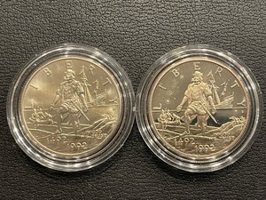 lot 123 image: 1992-S and 1992-D Columbus Half Dollar and Proof