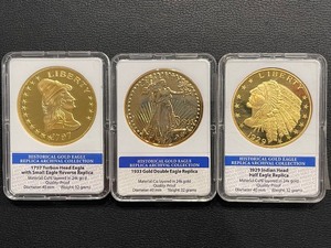 lot 126 image: Gold Eagle Replica Coins
