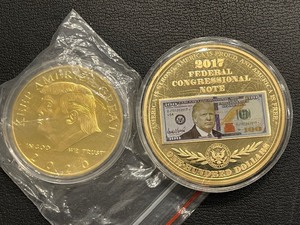 lot 83 image: President Trump Coins