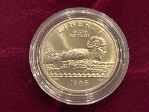 lot 91 image: 1996-S Swimming Commemorative Half Dollar