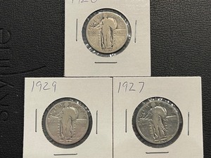 lot 69 image: Standing Liberty Quarters