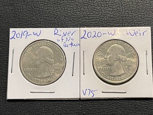 lot 73 image: 2019-W and 2020-W Washington Quarter