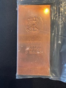 lot 48 image: 1 Pound .999 Fine Copper Bar