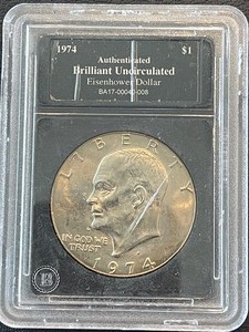 lot 27 image: 1974-D Eisenhower Dollar Brilliant Uncirculated