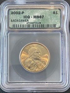 lot 29 image: 2002-P Sacagawea Dollar ICG MS67