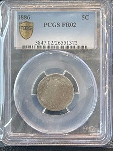 lot 31 image: 1886 Liberty Nickel PCGS FR02 - KEY DATE