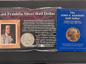 lot 165 image: Franklin and Kenndy Half Dollars