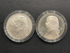 lot 167 image: 2005-P John Marshall Commemorative Silver Dollar Coins