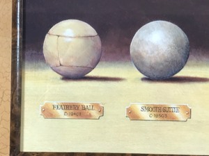 lot 206 image: Framed print titled golfs holy rollers by B Norton