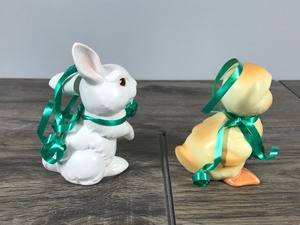 lot 234 image: 2 - Collectible Goebel Figurines - White Rabbit and a Small Duckling