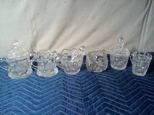 lot 145 image: 3 sets of creamer & sugars