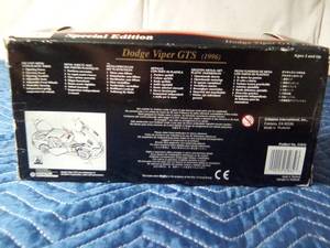 lot 112 image: 1996 Dodge Viper GTS die cast by Maisto