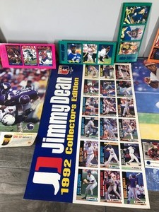 lot 365 image: Lot of Sports Collectibles - Posters - Uncut Cards & More - 2 Different Main Pictures - Couldnt Fit Everything in one picture