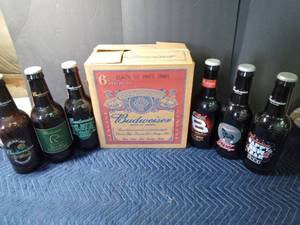 lot 274 image: 6) 15 Budweiser collector bottles in original box