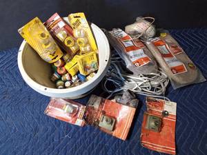 lot 281 image: Planter of house fuse, locks, doorwindow weather stripping and more