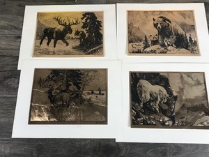 lot 429 image: Rocky Mountain Big Game Copper Etch Prints - 101 Favorite Freshwater Fish Recipes - Book on Walley
