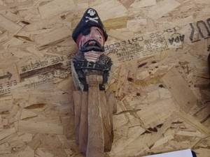 lot 53 image: Pirate Wood Carving