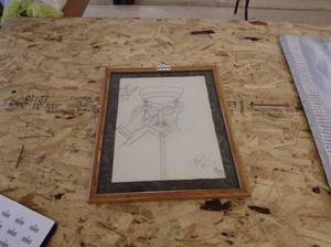 lot 60 image: The Captain frame pencil sketch
