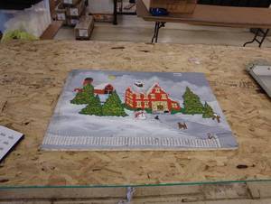 lot 61 image: Home for Christmas painting