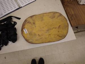 lot 113 image: Vintage Rustic Wooden Dough Bowl