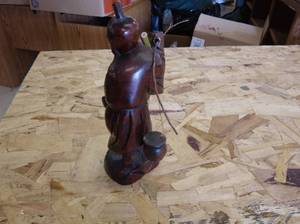 lot 132 image: Vintage Wooden Fisherman Figurine
