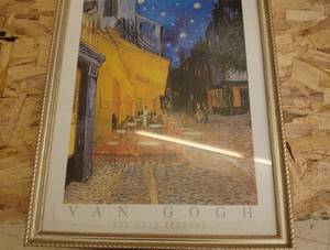 lot 151 image: Framed Van Gogh The Cafe Terrace Print