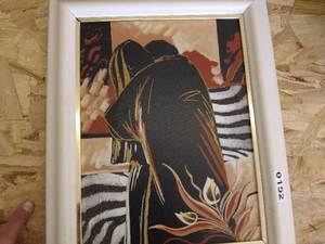 lot 152 image: Framed Modern Art Print with White Border