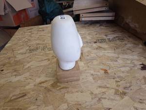 lot 179 image: Unique modernist ceramic vase featuring a smooth matte finish and a minimalist design