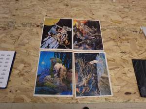 lot 75 image: Lot of 4 Sci-Fi and Fantasy Art Prints