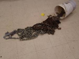 lot 94 image: Bucket of Chains