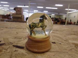 lot 99 image: Elegant Horse Snow Globe