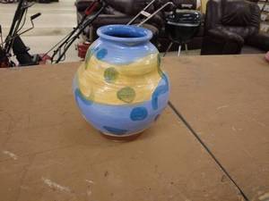 lot 196 image: Hand-Painted Ceramic Vase