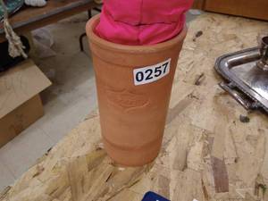 lot 257 image: Ceramic Wine Chiller with Cooler Coozie insert