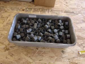 lot 302 image: Lot of 2 Inch Black Iron Pipe Caps