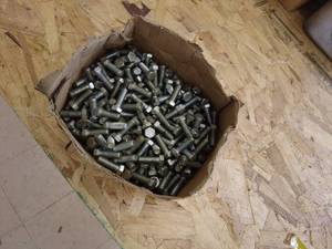 lot 303 image: Bulk Lot of Hex Head Bolts - Various Sizes