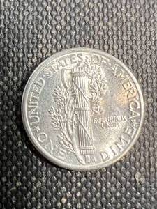 1937 US MERCURY DIME BU