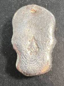 10 TROY OZ .999 FINE SILVER SKULL ART BAR